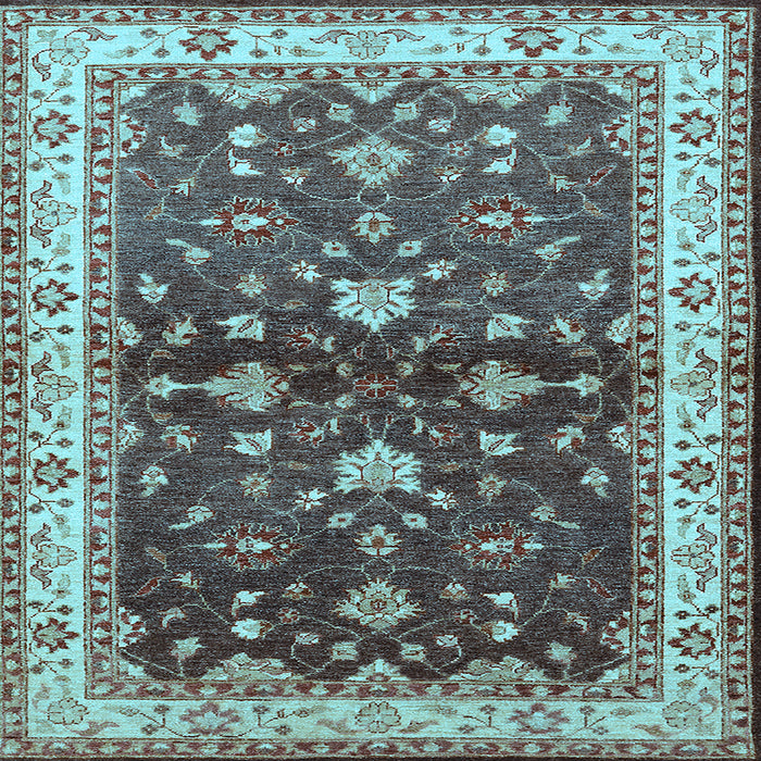 Square Oriental Light Blue Industrial Rug, urb850lblu