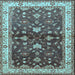 Square Oriental Light Blue Industrial Rug, urb850lblu