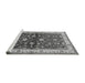 Sideview of Machine Washable Oriental Gray Industrial Rug, wshurb850gry