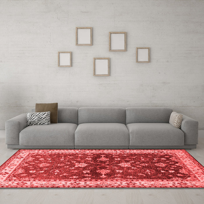 Industrial Red Washable Rugs