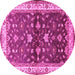 Round Oriental Pink Industrial Rug, urb850pnk