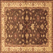 Square Oriental Brown Industrial Rug, urb850brn