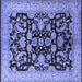 Square Oriental Blue Industrial Rug, urb851blu