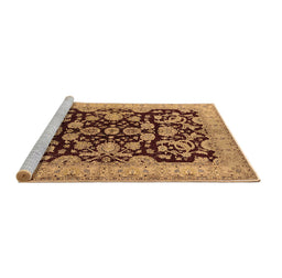Sideview of Machine Washable Oriental Brown Industrial Rug, wshurb851brn
