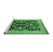 Sideview of Machine Washable Oriental Emerald Green Industrial Area Rugs, wshurb851emgrn