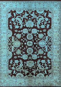 Oriental Light Blue Industrial Rug, urb851lblu