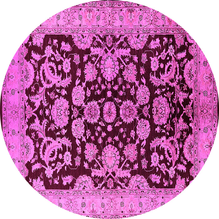 Round Oriental Pink Industrial Rug, urb851pnk