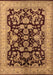 Machine Washable Oriental Brown Industrial Rug, wshurb851brn