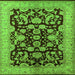 Square Oriental Green Industrial Rug, urb851grn