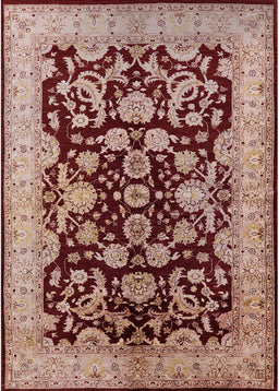 Mid-Century Modern Dark Salmon Pink Oriental Rug, urb851