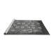 Sideview of Machine Washable Oriental Gray Industrial Rug, wshurb852gry