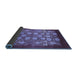 Sideview of Oriental Blue Industrial Rug, urb852blu