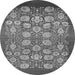 Round Oriental Gray Industrial Rug, urb852gry