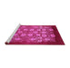 Sideview of Machine Washable Oriental Pink Industrial Rug, wshurb852pnk