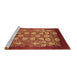 Sideview of Machine Washable Oriental Brown Industrial Rug, wshurb852brn