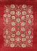 Mid-Century Modern Red Oriental Rug, urb852