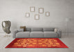 Machine Washable Oriental Orange Industrial Area Rugs in a Living Room, wshurb852org