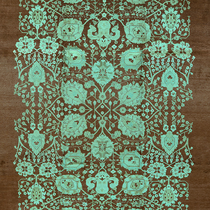 Oriental Turquoise Industrial Rug, urb852turq