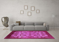 Machine Washable Oriental Purple Industrial Rug, wshurb852pur