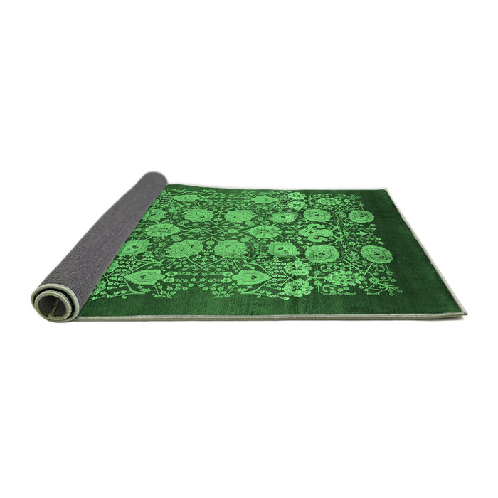 Sideview of Oriental Emerald Green Industrial Rug, urb852emgrn