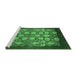 Sideview of Machine Washable Oriental Emerald Green Industrial Area Rugs, wshurb852emgrn