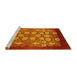 Sideview of Machine Washable Oriental Yellow Industrial Rug, wshurb852yw