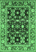 Machine Washable Oriental Emerald Green Industrial Area Rugs, wshurb853emgrn