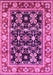 Machine Washable Oriental Pink Industrial Rug, wshurb853pnk