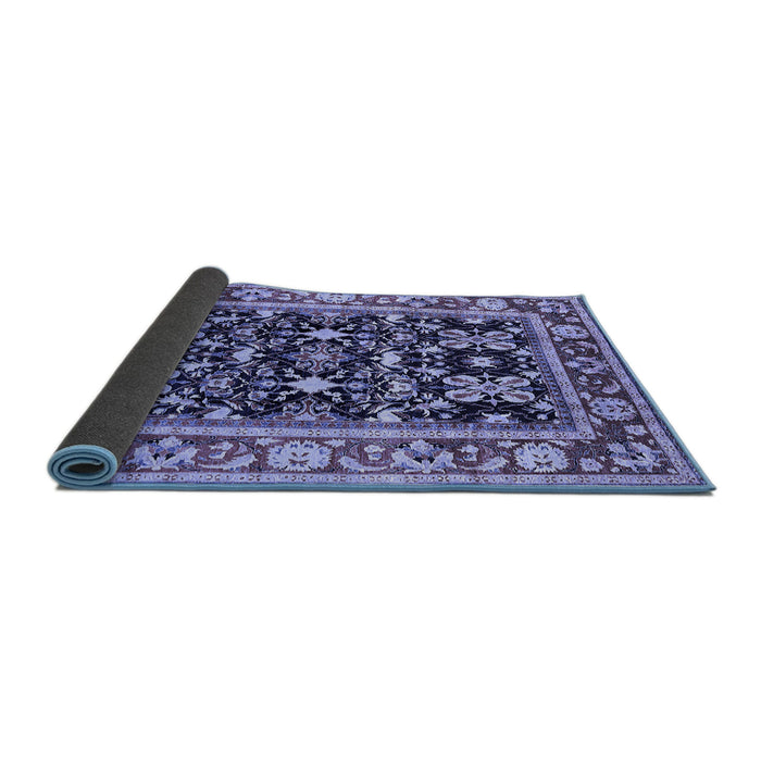 Sideview of Oriental Blue Industrial Rug, urb853blu