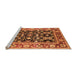 Sideview of Machine Washable Oriental Orange Industrial Area Rugs, wshurb853org