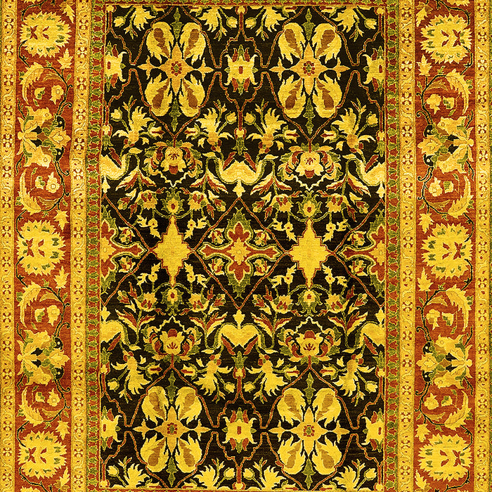 Oriental Yellow Industrial Rug, urb853yw
