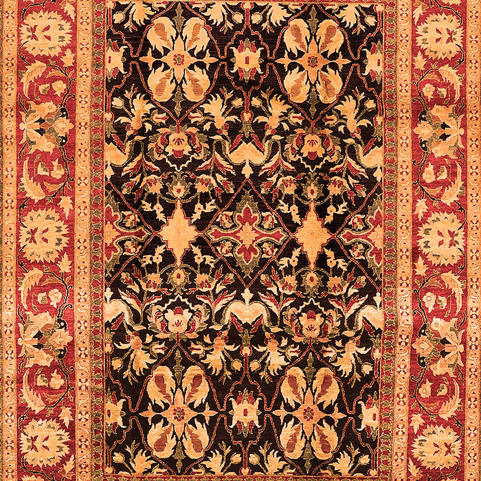 Machine Washable Oriental Orange Industrial Area Rugs, wshurb853org