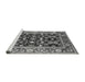 Sideview of Machine Washable Oriental Gray Industrial Rug, wshurb853gry