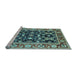 Sideview of Machine Washable Oriental Light Blue Industrial Rug, wshurb853lblu