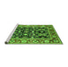 Sideview of Machine Washable Oriental Green Industrial Area Rugs, wshurb853grn