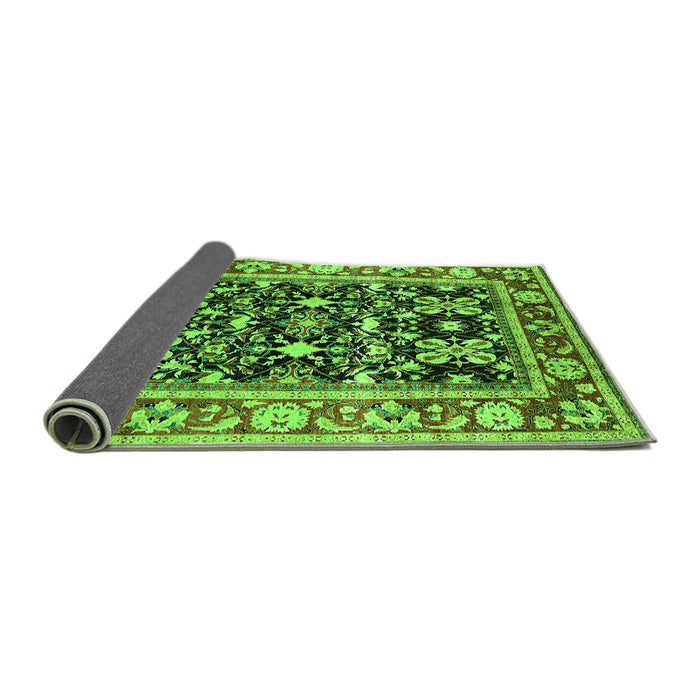 Sideview of Oriental Green Industrial Rug, urb853grn