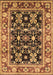 Machine Washable Oriental Brown Industrial Rug, wshurb853brn