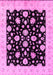 Machine Washable Oriental Pink Industrial Rug, wshurb854pnk