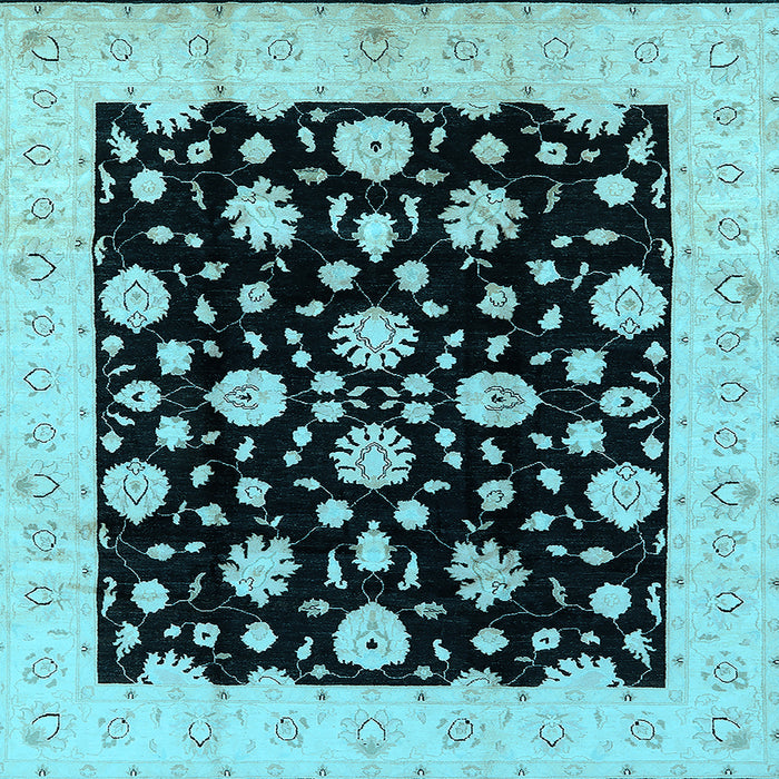 Square Oriental Light Blue Industrial Rug, urb854lblu