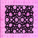 Square Machine Washable Oriental Pink Industrial Rug, wshurb854pnk