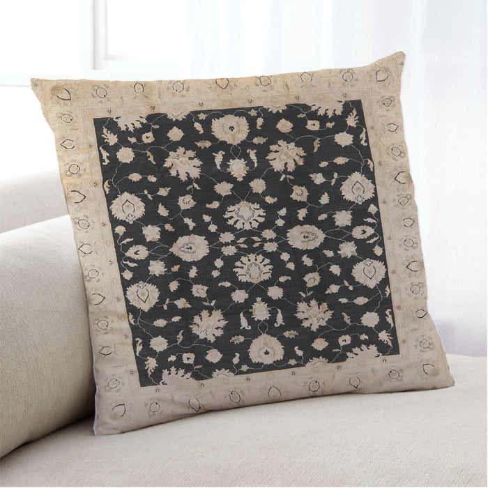 Lifestyle Image of Mid-Century Modern Urban Square Burgundy Brown Throw Pillow, 18 inch by 18 inch, pwurb854