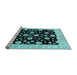 Sideview of Machine Washable Oriental Light Blue Industrial Rug, wshurb854lblu