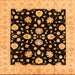 Square Oriental Orange Industrial Rug, urb854org