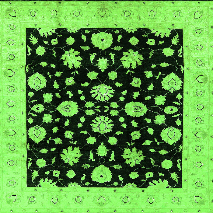 Square Oriental Green Industrial Rug, urb854grn