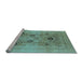 Sideview of Machine Washable Oriental Light Blue Industrial Rug, wshurb855lblu