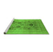 Sideview of Machine Washable Oriental Green Industrial Area Rugs, wshurb855grn