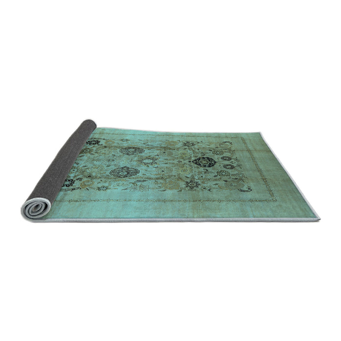 Sideview of Oriental Light Blue Industrial Rug, urb855lblu