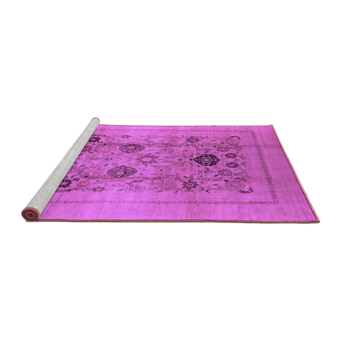 Sideview of Machine Washable Oriental Purple Industrial Area Rugs, wshurb855pur