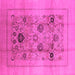 Square Oriental Pink Industrial Rug, urb855pnk