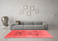 Machine Washable Oriental Red Industrial Rug, wshurb855red